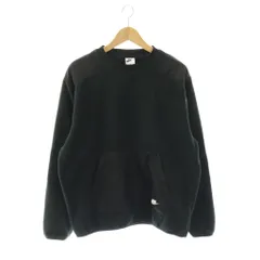 ナイキ NIKE フリース スウェット トレーナー M 紺 ネイビー 黒 ブラック 長袖 ロゴ 切替 /BB ■ECD003