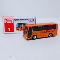 【中古】トミカ No.1 三菱ふそう エアロクイーン ミニカー オレンジ