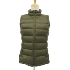 プーマ PUMA ダウンベスト ジャケット ミドル丈 L カーキ スタンドカラー /HO31 ■ECB002