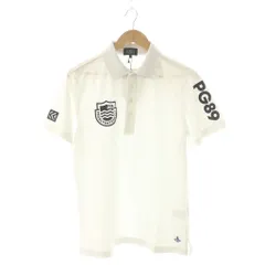 パーリーゲイツ PEARLY GATES ポロシャツ  ゴルフウェア 半袖 ロゴ 4 白 紺 /CX ■ECD003