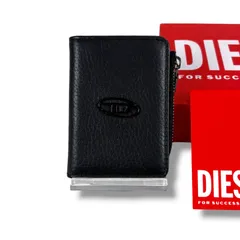 DIESEL ディーゼル　Leather Card Holder レザー　カードホルダー ブラック　黒　オーバルDロゴ