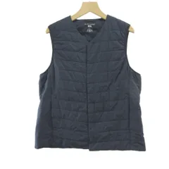ユニクロ UNIQLO ベスト L 紺 ネイビー ノースリーブ Vネック キルティング /NP ■ECB003