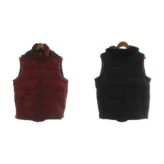 トミーヒルフィガー TOMMY HILFIGER ダウンベスト 上着 XL 赤 レッド 紺 ネイビー ノースリーブ フード付き リバーシブル キルティング 0887841566 /GG ■ECD003