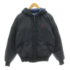 ポロ バイ ラルフローレン Polo by Ralph Lauren ダウンジャケット フード ジップアップ ロゴ刺繍 L 紺 ネイビー MNBLOTWM5E00009 /KU ■ECD003