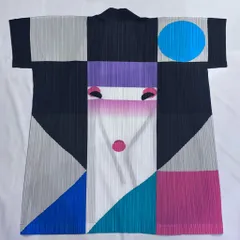 IKKO TANAKA ISSEY MIYAKE イッコウタナカ イッセイミヤケ 16SS NIHON BUYO COAT プリーツ コート PP66TA511 マルチカラー（画像参照）size:5【代官山A08】のサムネイル