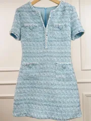 予約) 高級衣類 プリンセスワンピース デートコーデ 輸入ジャケット ツイードワンピース ツイードジャケット