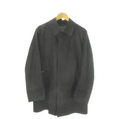 ヒロココシノ HIROKO KOSHINO HOMME ステンカラーコート M 黒 ブラック 中綿ライナー付き /AO11 ■GY99のサムネイル