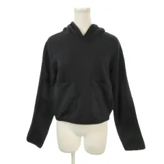 アディダスオリジナルス adidas originals プルパーカー 裏起毛 L 黒 ブラック フード付き 長袖 クロップド丈 /MN14 ■GY99