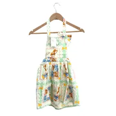 Shirley Temple シャーリーテンプル ワンピース 120cm 前あて取り外し可/ウサギハンカチプリント    ホワイト/グリーン キッズ / 240001198356