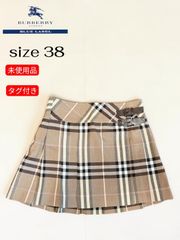 美品❣️バーバリー ノバチェック ミニスカート 2連ベルト 36 y2k