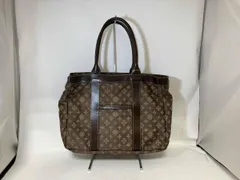 russet ラシット ナイロンジャガードレザートートバッグ ハンドバッグ 総柄 茶 ブラウン レザーハンドル レディース ポケット
