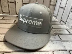 Supreme シュプリーム　キャップ　ボックスロゴ　メッシュバック7 1/4 グレー　帽子　ストリート