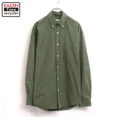 90s vintage Eddie Bauer チェック柄 3点留め ボタンダウン 長袖シャツ メンズ 表記Sサイズ