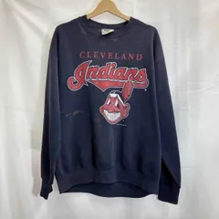 Lee/リー/トレーナー/スウェット/MLB/Indians/USA製/古着/Lサイズ/ ネイビー 