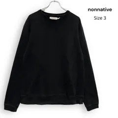 M26157/ Nonnative COACH CREW PULLOVER COTTON SWEAT OVERDYED ノンネイティブ スウェット トレーナー ブラック サイズ3のサムネイル