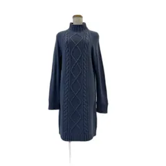 セオリー ケーブルニット ワンピース カシミヤ混 S モックネック レディース