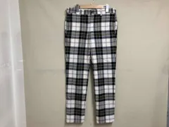 COMME des GARCONS HOMME PLUS コムデギャルソン オムプリュス AD2023 テーパードパンツ チェック PL-P016 サイズS ホワイト,ブラック