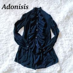 Adonisis アドニシス レノクロスギンガムチェックラッフルブラウス