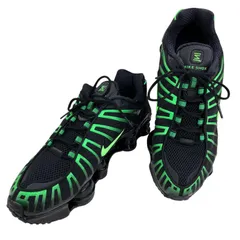 186001 NIKE Shox TL 26.5cm  Black/Green Strike 26.5cm 美品 メンズ