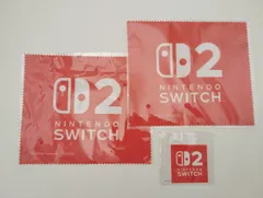 Switch2 ロゴデザイン　マイクロファイバークロス　2枚セット ステッカー付き