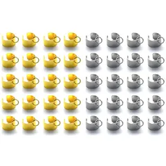 starPG イヤーカフ ベース 金 銀 セット 丸カン付き ハンドメイド アクセサリー パーツ (平型 40個) 0