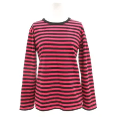 アニエスベー agnes b. 美品 Tシャツ 長袖 ボーダー 1 ピンク ブラック /MG