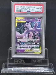 ミュウツー&ミュウGX　RR　SM12a【TAG TEAM GX タッグオールスターズ】052/173　PSA10