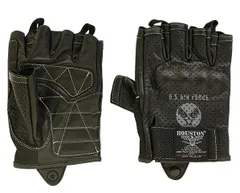 HOUSTON ヒューストン HTVG-2323S パンチングレザー ハーフグローブ ブラック  PUNCHING LEATHER HALF GLOVEのサムネイル