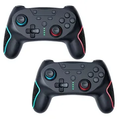 互換品 2個セット Nintendo Switch コントローラー プロコン ワイヤレス 無線 連射 ジャイロ 振動 軽量 Lite対応@ ba7d83bc