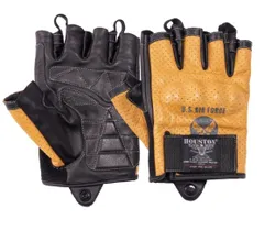 HOUSTON ヒューストン HTVG-2323S パンチングレザー ハーフグローブ キャメル  PUNCHING LEATHER HALF GLOVEのサムネイル