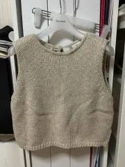 新品 紐 ノースリーブ ニット