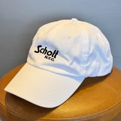 Schott N.Y.C ショット ニューヨーク ベースボールキャップ ロゴキャップ 6パネル CAP ストラップバック 帽子 ホワイト 白 ユニセックスのサムネイル