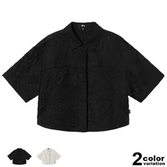 ステューシー STUSSY WOMEN ワークシャツ 半袖 レディース Ralphie Crinkly Work Shirt トップス 211218のサムネイル