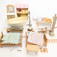 シルバニアファミリー お風呂 洗面台 小物セット まとめ売り　小さなお店屋さんシリーズドーナツセット　パーツ未確認 現状品