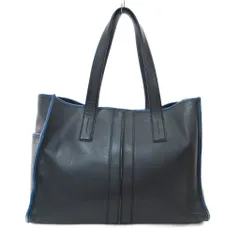 トッズ TOD'S レザー トートバッグ ショルダーバッグ ネイビー 紺 0227