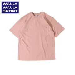 WALLA WALLA SPORT 6oz ポケットTシャツ メンズ｜USAコットン・日本製｜チューブボディ ヴィンテージ風 ワイドシルエット PINK BROWNのサムネイル