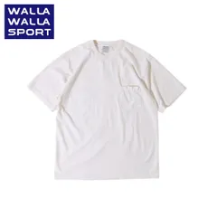 WALLA WALLA SPORT 6oz ポケットTシャツ メンズ｜USAコットン・日本製｜チューブボディ ヴィンテージ風 ワイドシルエット IVORYのサムネイル