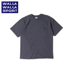 WALLA WALLA SPORT 6oz ポケットTシャツ メンズ｜USAコットン・日本製｜チューブボディ ヴィンテージ風 ワイドシルエット USED BLACKのサムネイル