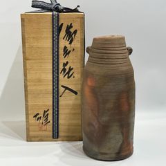 備前焼 人間国宝 藤原雄 花入 共箱 共布 栞 - メルカリ