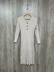 nano universe ナノユニバース ロング 無地 Iライン ワンピース size38/ベージュ ◇■ レディース