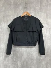 QUEENS COURT クイーンズコート フリル ノーカラー ジャケット size2/M/黒 ■◇ レディースのサムネイル