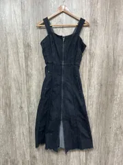AZUL basic アズールバイマウジー ジャンスカ デニム Iライン ワンピース sizeS/濃紺 ■■ レディース
