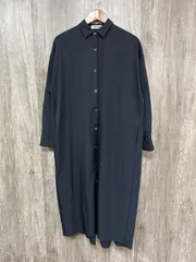 nano universe ナノユニバース シャツワンピ 羽織 Iライン ワンピース size36/S/紺 ■◇ レディース