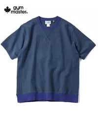 gym master ジムマスター Tシャツ メンズ レディース 7.4oz ヘビーウェイト 半袖Tシャツ 大きいサイズ 無地 クルーネック 綿100% カジュアル G121708 スレイトネイビー×ブルー(91）のサムネイル