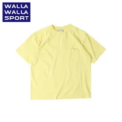 WALLA WALLA SPORT 6oz ポケットTシャツ メンズ｜USAコットン・日本製｜チューブボディ ヴィンテージ風 ワイドシルエット LEMON YELLOWのサムネイル