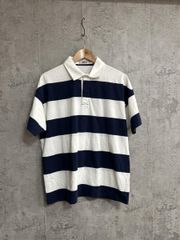 ラガーシャツ ポロシャツ ストライプ ボーダー 短丈Belvet似 半袖90s