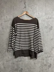 Le minor ルミノア ボーダー オーバーサイズ ロング カットソー size1/S/茶 ■◇ レディース