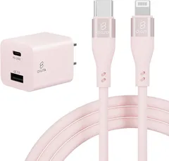 iphone 充電器 ケーブル pd20W 急速充電器 ipad USB PD 対応 PSE技術基準適合 アイホン 充電 ACアダプター 電源アダプタコード 電源アダプター iPad  (ピンク, AC充電器+Type-C to ライトニング 2m)
