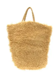 SANS ARCIDET (サンアルシデ) Fluffyラフィアトートバッグ  ベージュ FREE