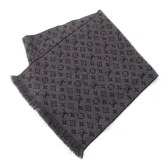 ルイヴィトン モノグラム エシャルプ ウール クラシック マフラー  M78526 グレー【中古】